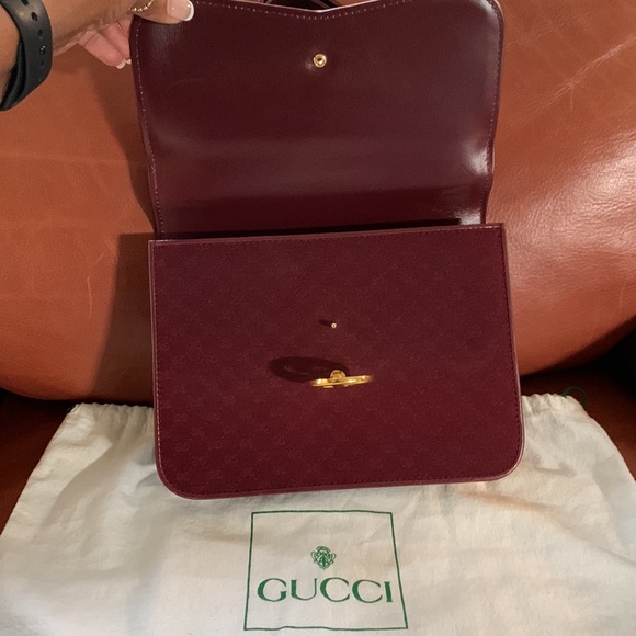 ❤️💋VALENTINES DAY SALE💋❤️ Classy Vintage GUCCI Top Handle/Adjust Shoulder Bag - Picture 9 of 17